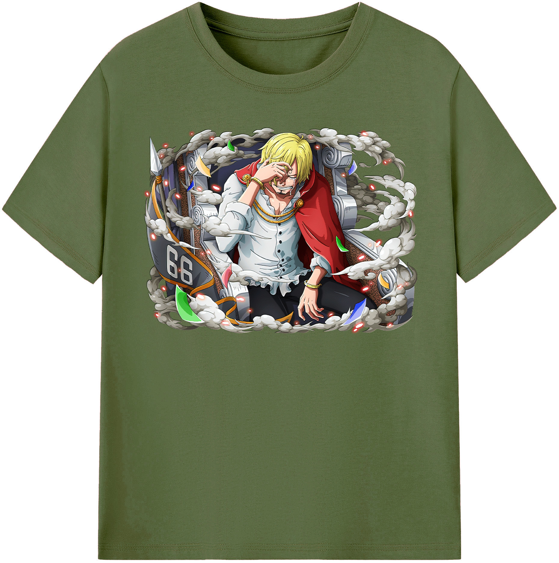 ワンピース サンジ ONE PIECE Sanji 綿100％半袖Tシャツ（フロントプリント）